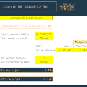 tri & van calculette rapide